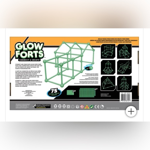 Glow Forts Connect & Create Glow in The Dark, 75 Piece Set - Picture 2 of 4